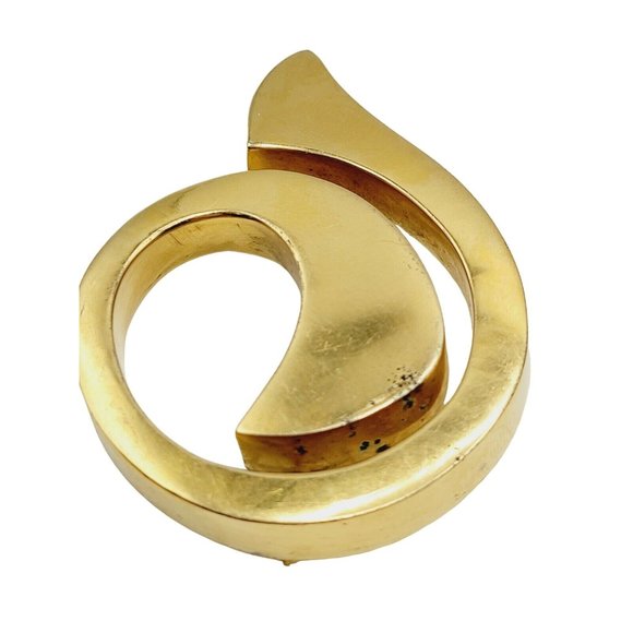 Steve Vaubel Designs 18k Yellow Gold Vermeil Vintage Modern 1988 Brooch Pin